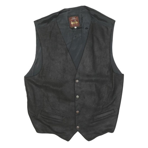 Cuir county uomo gilet nero - county,