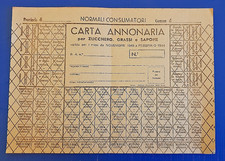 carta annonaria zucchero grassi sapone 1943 1944
