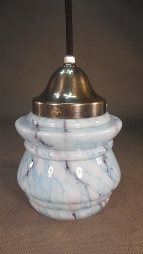 Lampada blu art deco epoca