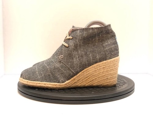 Stivaletti con zeppa toms - zeppa, neri