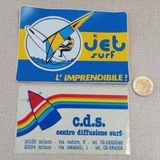 Lotto (0454) stock 2 adesivi sticker autocollant 70 80 CDS Milano + JET surf