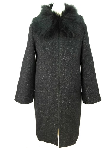 Cappotto lana nero zara - lana,