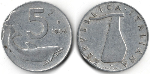 Italia lire 1954 - 5, lire,