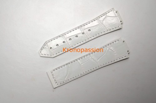 Hublot white alligator strap - alligator,