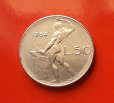 50 LIRE 1964 ERRORE - SENZA