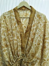Pure Kaftan In Seta Bianco E
