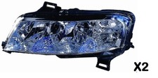COPPIA FARI DX SX FIAT STILO 3 PORTE ANNO 10/01 H7 H1 H1 PRED. REGOLA. ELETTRICA