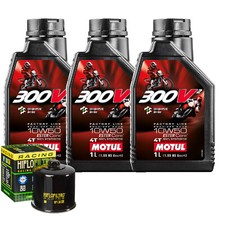 Kit Tagliando Olio Motul 300V2 10W50 Per Suzuki GW250 Inazuma FZ 2012>2018