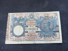 Italie : 5 Lire 1904 (1914)