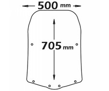 Parabrezza Isotta  705x500x3
