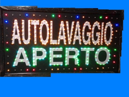 Insegna led con scritto - con,