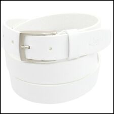 Cintura Pelle Bianco Cuoio Uomo Donna Artigianale Made In Italy 3,0 cm c0