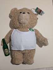 TED 2 Movie 16” 41cm Orso Parlante Frasi Esplicite Gilet Bottiglia Birra Nuove Etichette