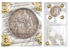 ITALIA Vittorio Emanuele III 5 Lire Fecondità 1937 XV - Periziata qSPL/SPL