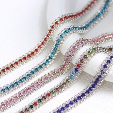 Catena cristallo bordo strass