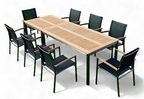 Set giardino acciaio inox - set,