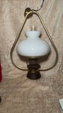 Vintage Opaline And Brass