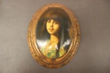 quadro VARI SOGGETTI dipinto a mano cornice legno oro barocca classico 19x24 CM