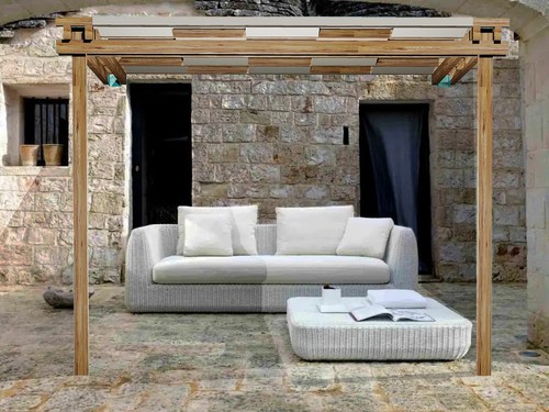 Pergola giardino addossata - pergola,