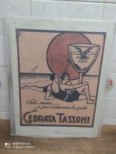 Targa pubblicitaria Cedrata Tassoni stile vintage 40x30cm
