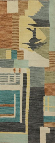 Tappeto runner kilim astratto