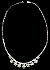 ANTICA COLLANA COLLIER VINTAGE-ORO BIANCO+SMERALDI- 750/18 Kt.-27 g.