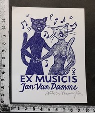 WUNDERKAMMER B EXLIBRIS 376 - " GATTI EROTICI " - * ANTON VERMEYLEN * - X SIGNED