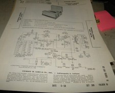 AMPLIFICATORE AUDIO PHONOLA CON -4 SPEED RECORD CHANGER - 2 MODELLI-SAMS PHOTOFACT 399-10)