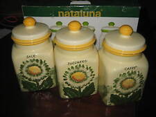 Porcellana/Ceramica/Portazucchero e Portacaffe' e Portasale " NATALUNA " Pz.3