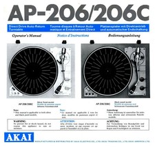 Akai 206 206c turntable - akai,