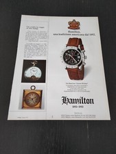 1992 HAMILTON CHRONO MILITARY VINTAGE WATCH OROLOGIO AD PUBBLICITA