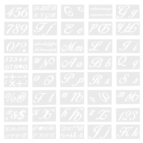 Pcs stencil numeri lettere - 40,