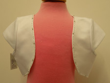 Bolero in raso bianco per