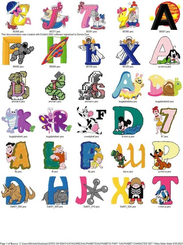 Set alfabeto personaggi - 10,