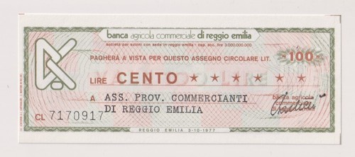 Miniassegni reggio emilia - miniassegni,