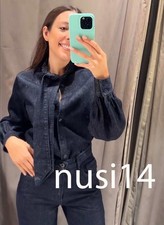 ZARA CAMICIA CRAVATTA DENIM