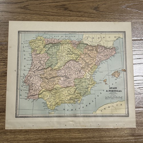 Antica mappa 1886 - , spagna