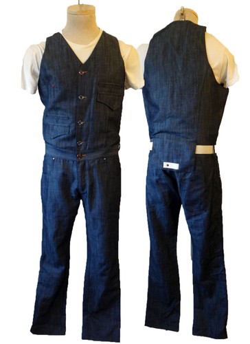 Tuta intera gilet denim