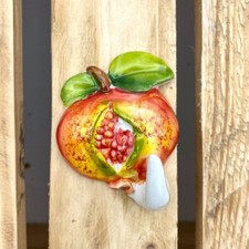 BASSANO Ceramica Decorazione Ganci Granate 7CM Decorazione Da Parete Nuovo!
