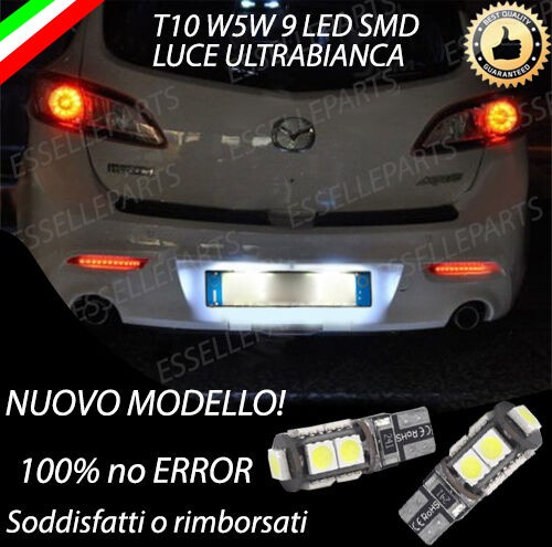 Coppia luci targa led - 9, per