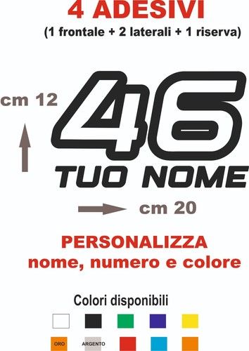 Adesivi stickers numero nome - 4,