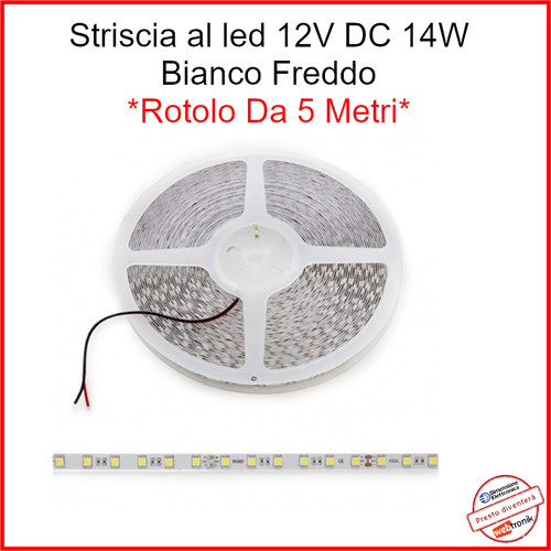 Striscia led 12v bianca - 12v, a