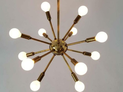 Lampadario sputnik ottone - sputnik,