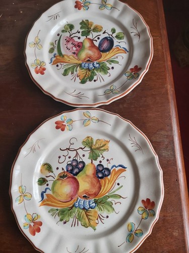 Coppia piatti ceramica - coppia, in