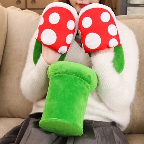 Mario bros pantofole pianta - mario, di