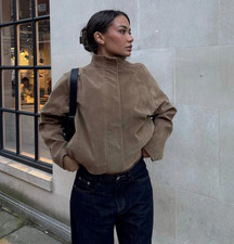 Giacca pelle scamosciata Zara