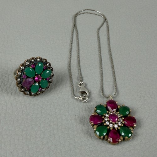 Set anello collana argento - set,