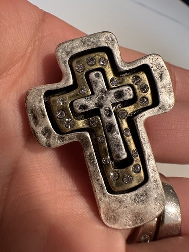 Ciondolo croce tono - , argento
