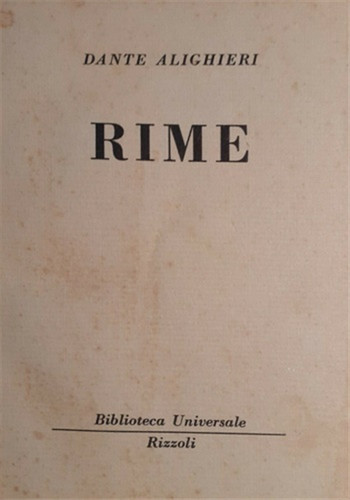 Dante alighieri rime con - -, rime.