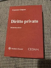  diritto privato, Galgano, CEDAM (diciottesima edizione)